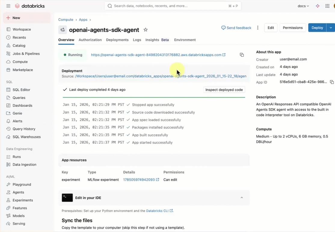 Pré-visualização da interface do usuário do chat do agente